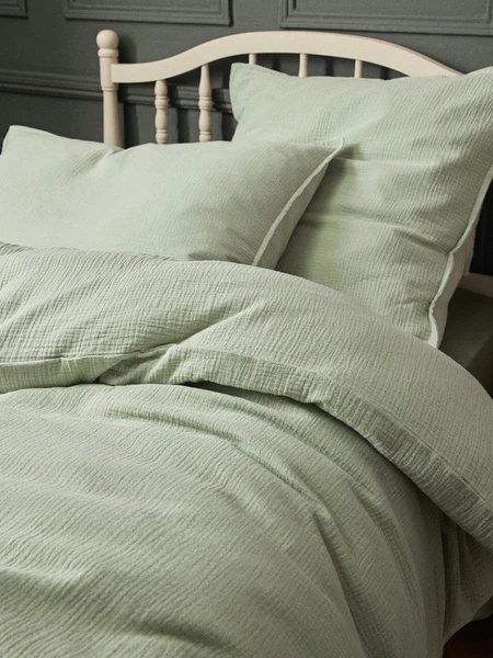 Housse de couette gaze de coton "Gaufrée"