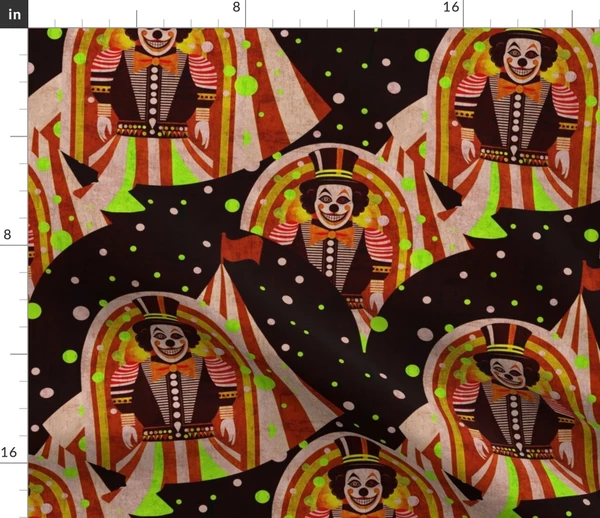 Night Clown Fabric | Spoonflower
