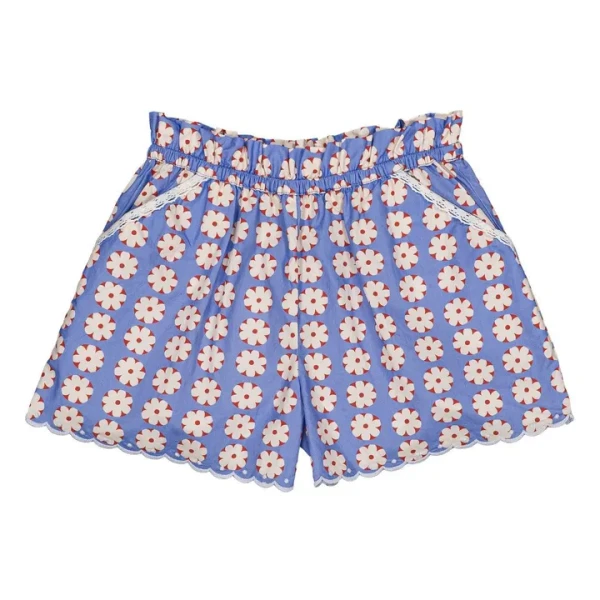 Short Ourson Fleuri | Bleu