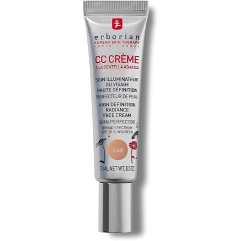 Erborian - CC Eye Crème Contour des Yeux à la Centella Asiatica - Soin Hydratant, Illuminateur et Correcteur Teinté - Protection Solaire SPF 20 - Lisse et Corrige les Cernes