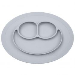 Assiette ventouse gris clair EZPZ