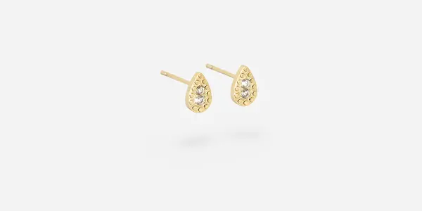 Boucles d'oreilles Tear (Acier doré)