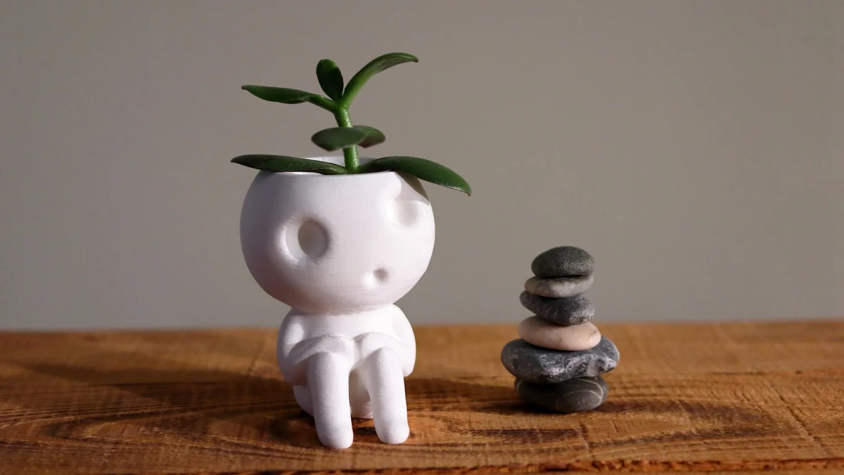 Kodama Planter - Studio Ghibli Inspired Indoor Pot - Princess Mononoke Decor - Mini Planters for Succulents - Baumgeister - Tree Spirit