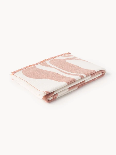 Plaid jacquard avec franges Rui