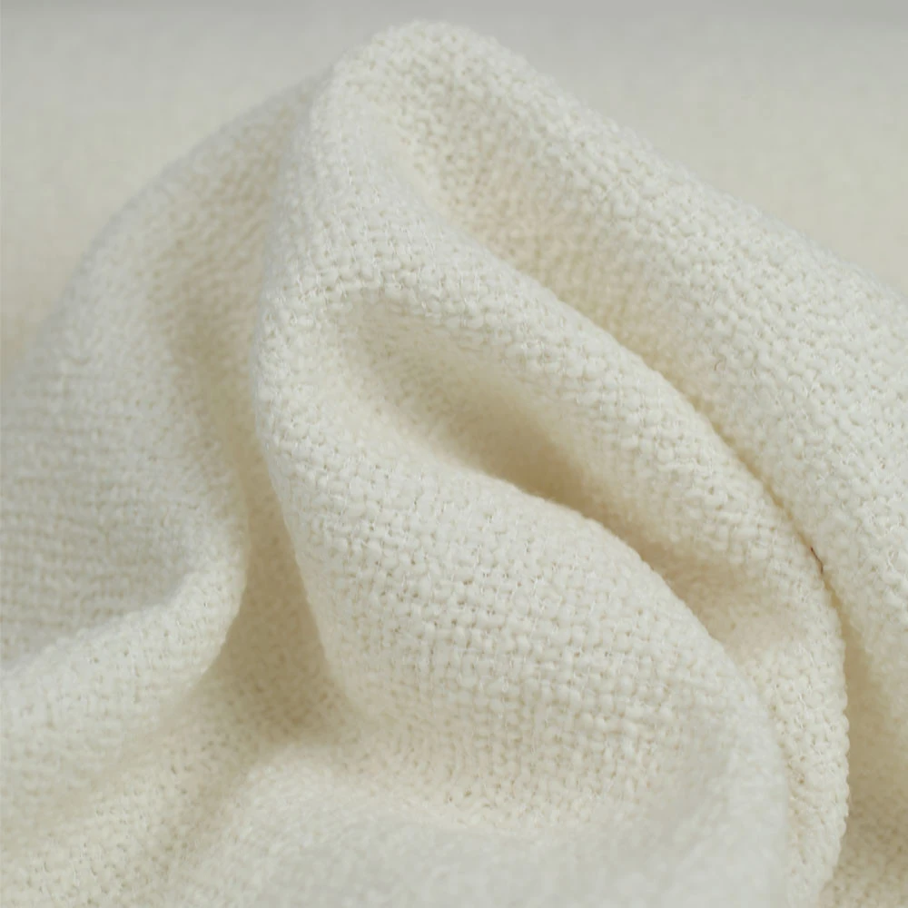 Tissu tweed de laine écru | Tissus pour couture d'habits en tweed