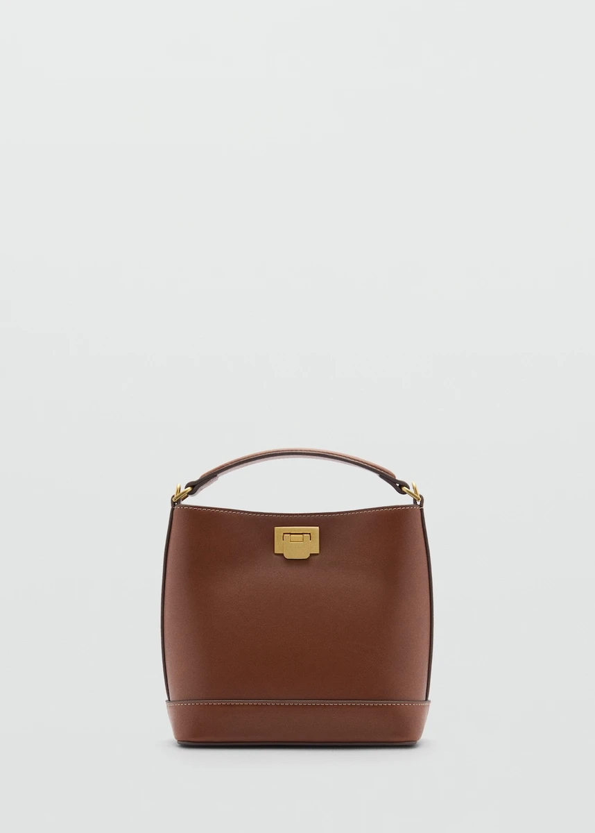 Mini sac cabas détail métallique - Femme | MANGO France métropolitaine
