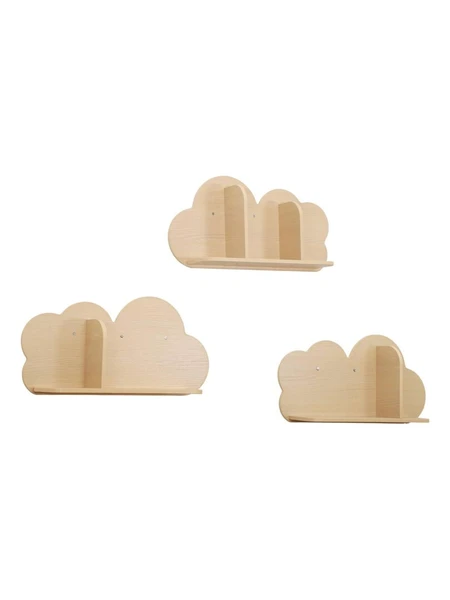 Étagères murales nuage pour chambre enfant (Lot de 3) Nephos