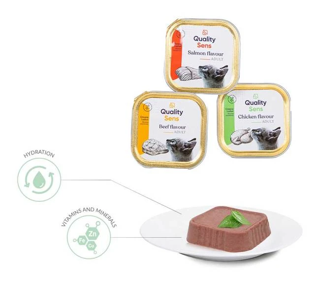 Pâtées QUALITY SENS en Mousse pour Chat