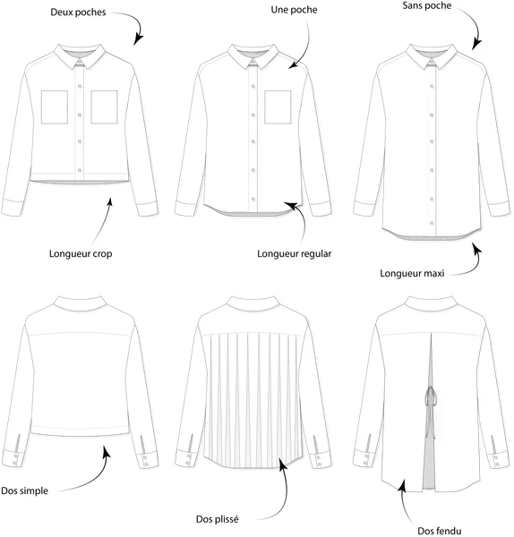 Patron de couture : la chemise Céline