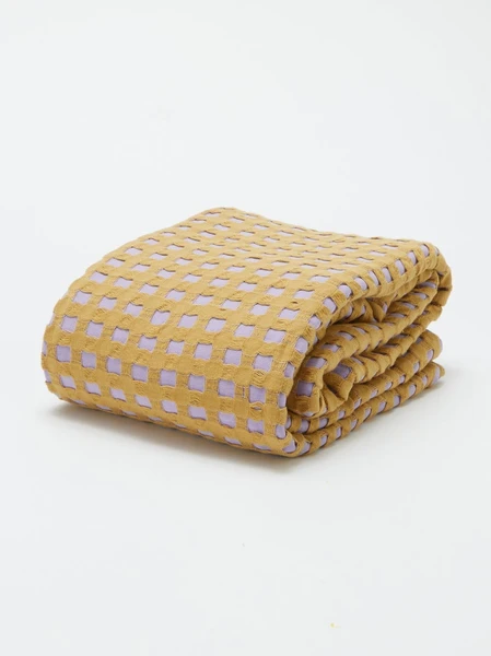 Plaid bicolore avec design gaufré (180 x 200 cm)