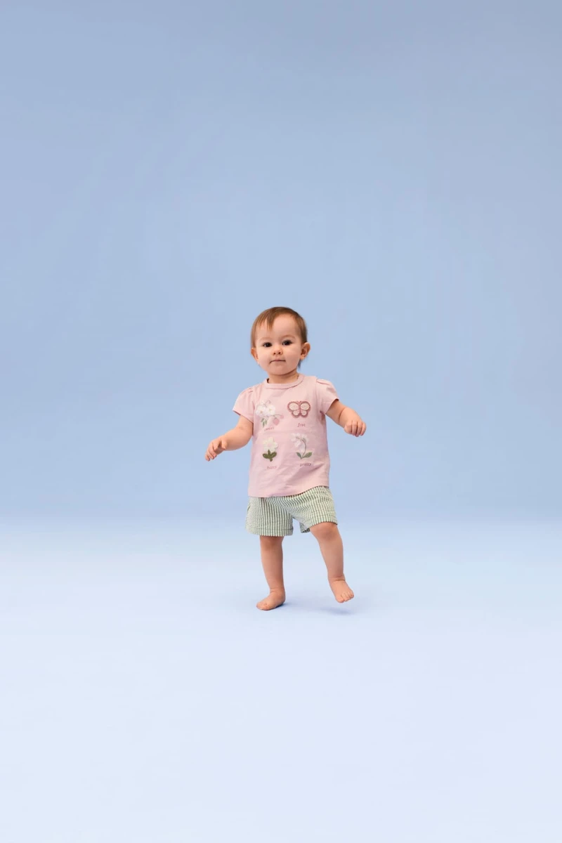 Lot de 3 - petites fleurs - shorts en molleton pour bébé