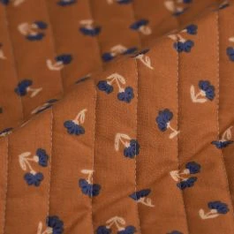 Tissu matelassé valse rose marron