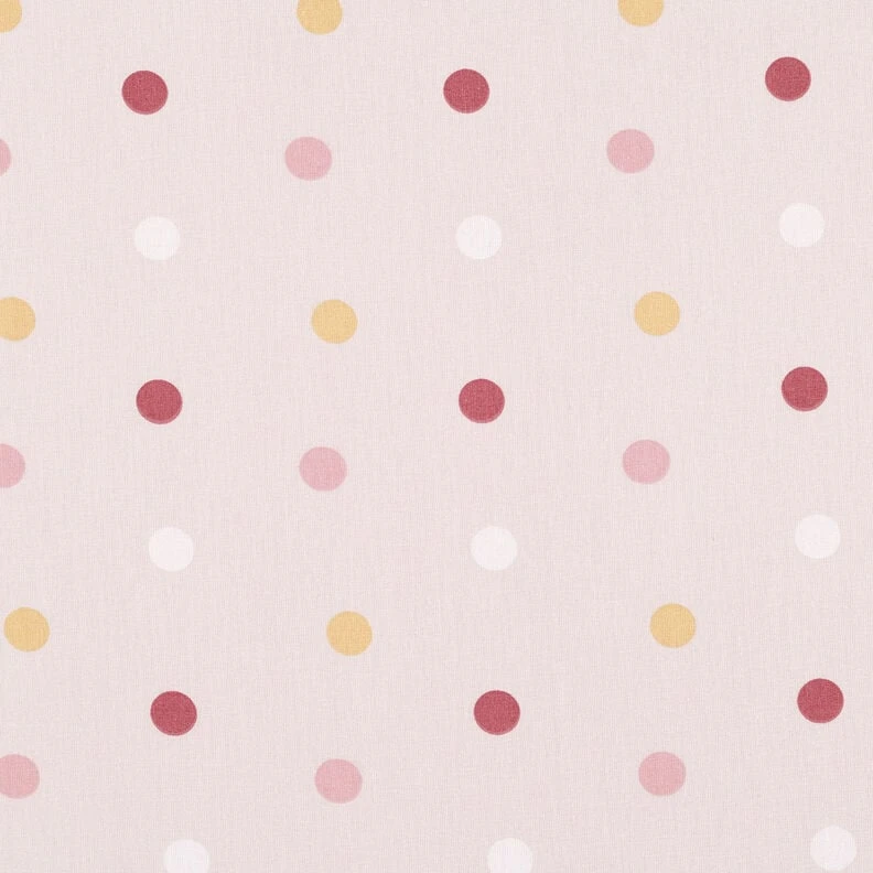 Popeline coton Points multicolores – rosé