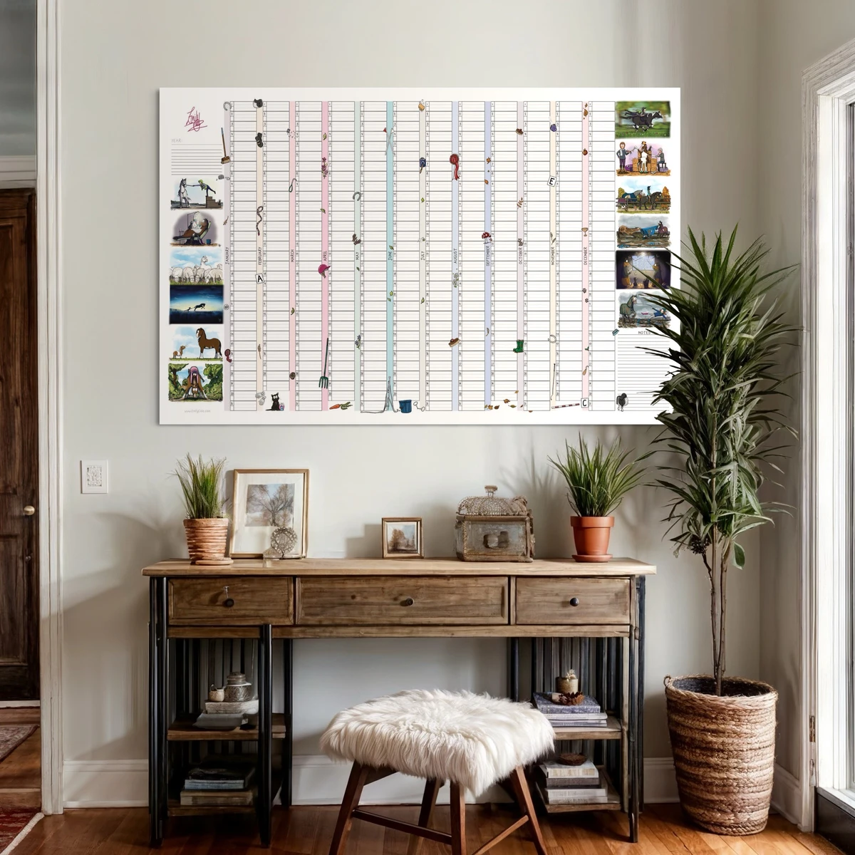 Reusable Large Year Overview Planner