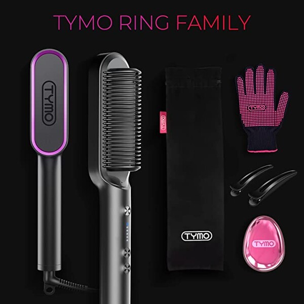 TYMO RING Brosse Lissante Pour Cheveux, Fer à Lisser Avec Peigne IntéGré, 25s PTC Chauffage & 5 RéGlages De TempéRature & Anti-BrûLure, Professionnels Hair Straightener, Lisseur Cheveux : Amazon.fr: Beauté et Parfum
