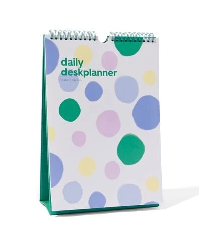 planificateur journalier de bureau avec spirale et support 30x21