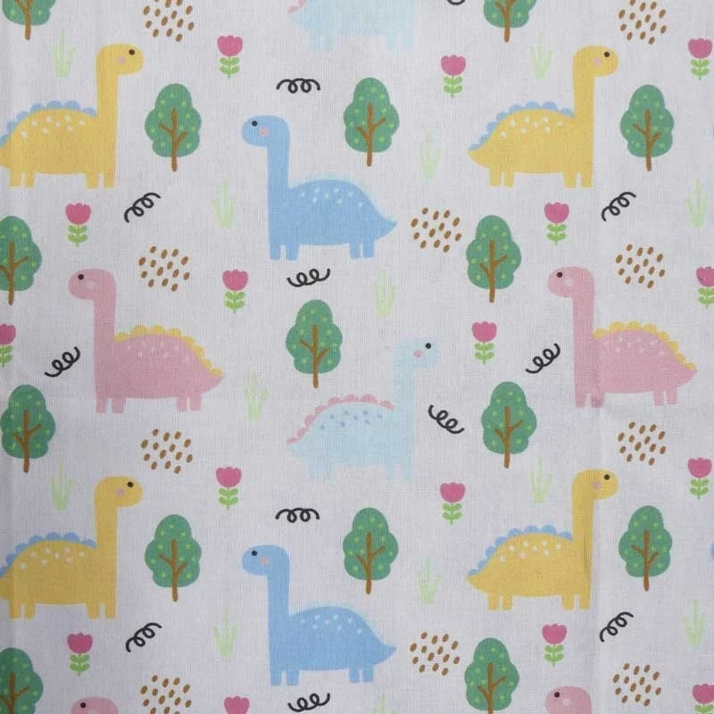 Tissu Coton Imprimé Dinosaures - Tissus des Ursules