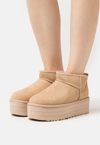 CLASSIC ULTRA MINI PLATFORM - Bottines à plateau - driftwood