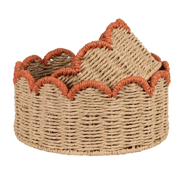 Paniers de rangement festonnés (x2)