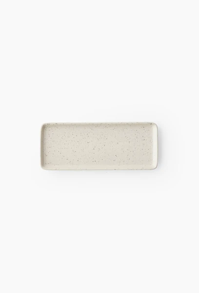 Plat rectangulaire finition mouchetée, 25cm