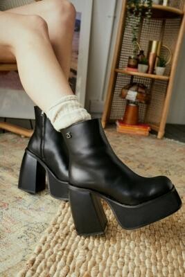 KALTUR - Bottines à gros talons noirestine (pref)