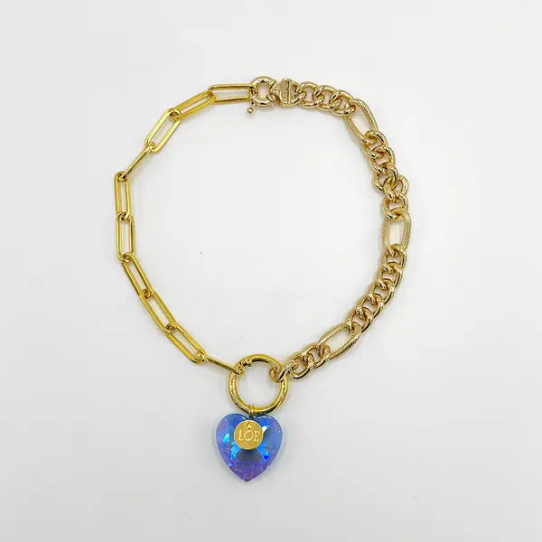 Collier coeur Missy Bleu