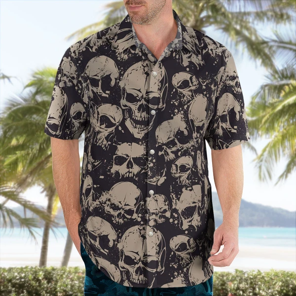Skull Hawaiian Shirt Button Up New Collection 2025 | Tropi Hawaiian Shirts