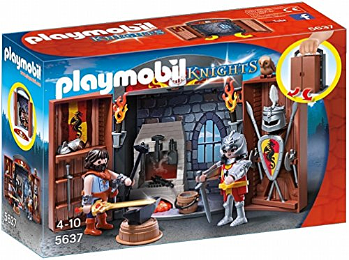 Playmobil 5637 Jeu de Construction - Coffre Chevalier et Forgeron