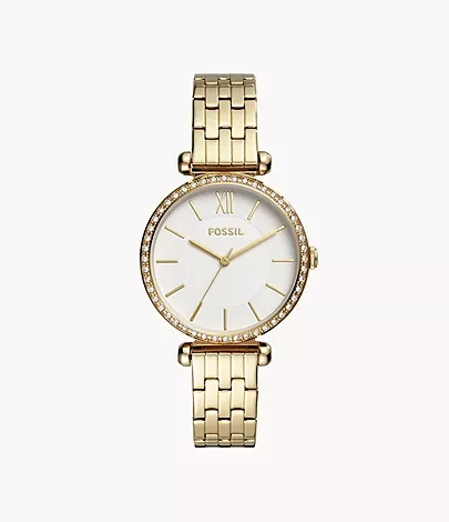 Montre Tillie &agrave; trois aiguilles en acier inoxydable dor&eacute;