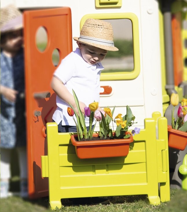 LEON - Smoby espace jardin pour maisonnettes Neo Jura Lodge, My New House, Chef House, Garden House, Pretty House et Sweety Corner