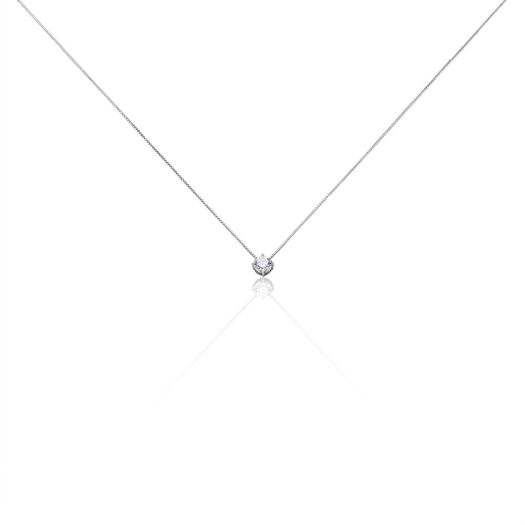 Collier Germinie Argent Blanc Oxyde De Zirconium
