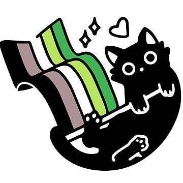 Aromantic Cat | Sticker