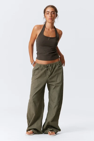 Pantalon délavé ripstop coupe ample