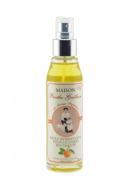 Huile de massage bio hydratante et relaxante à l'orange douce