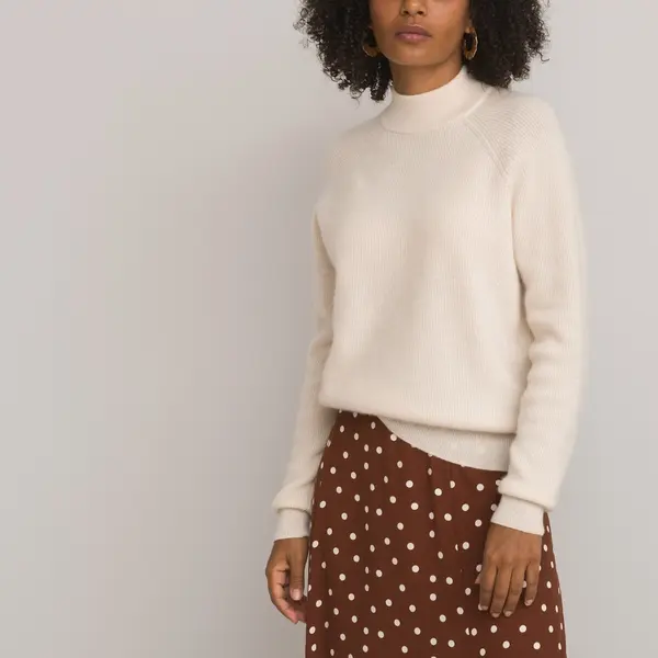 Pull col montant, en cachemire