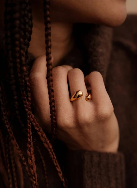 Bague Large Irene - Doré