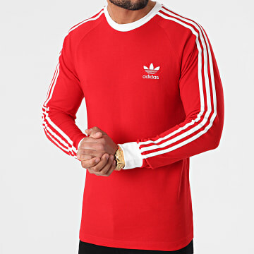 adidas - Tee Shirt Manches Longues GN3489 Rouge - LaBoutiqueOfficielle.com