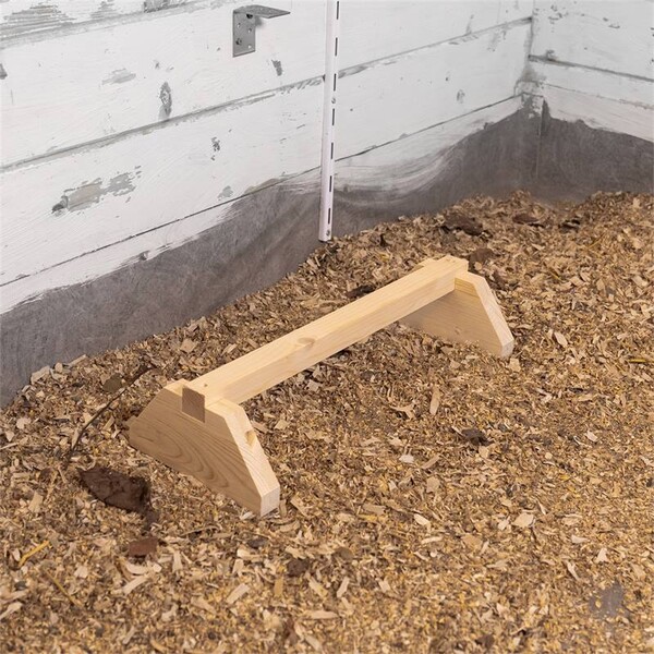 Perchoir à poules VOSS.farming, à poser sur le sol, pour poulailler et enclos extérieur, long. 30 cm