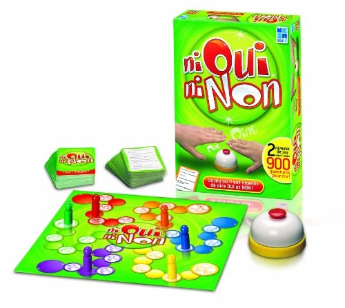 Megableu - NI OUI NI NON - Jeu de Société Famille pour Enfants dès 7 ans - 900 Questions Simples - 2 Niveaux Adultes &amp; Enfants - Interdit de Dire Oui ou Non - 2 à 6 Joueurs - 20 Min - En Français