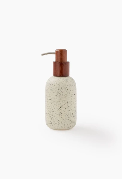 Distributeur de savon, en céramique moucheté 20x7x7cm