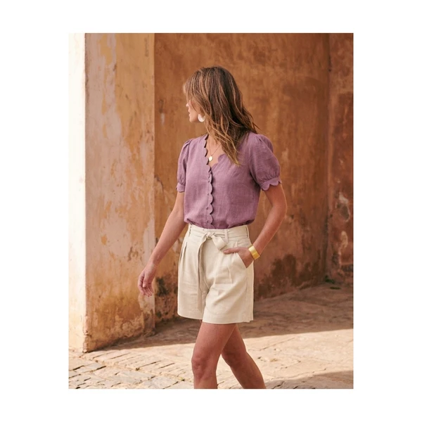 Box couture blouse festonnée - La vie en blouse - bois de rose
