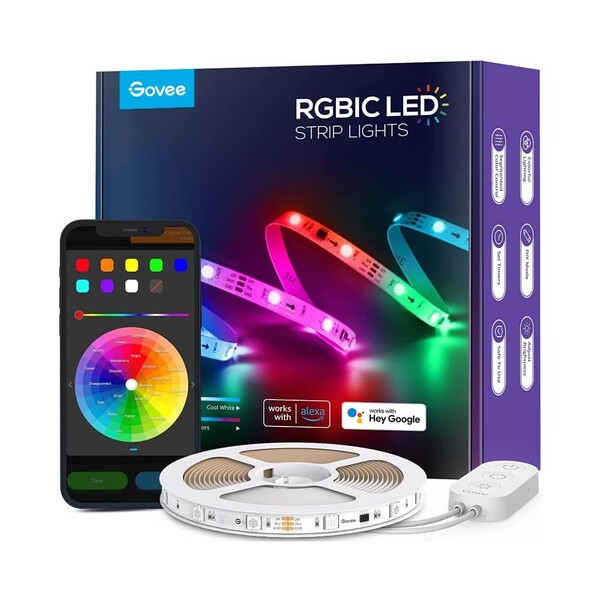Govee RGBIC Wi-Fi+Bluetooth LED Strip Lights 5 meters