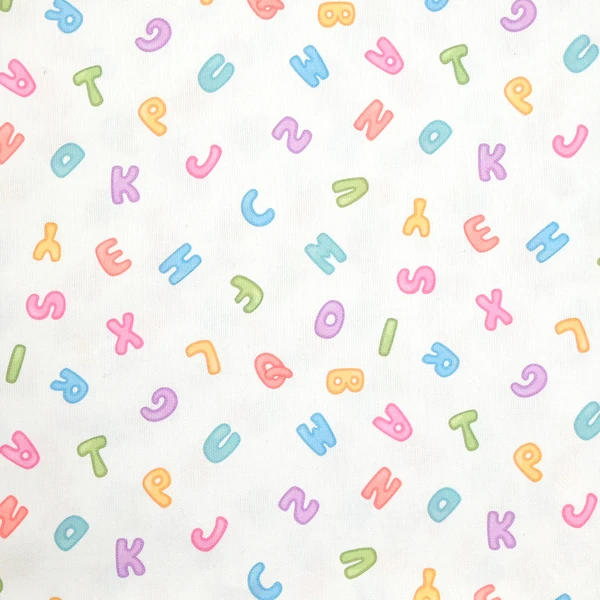 Piqué de coton imprimé alphabet