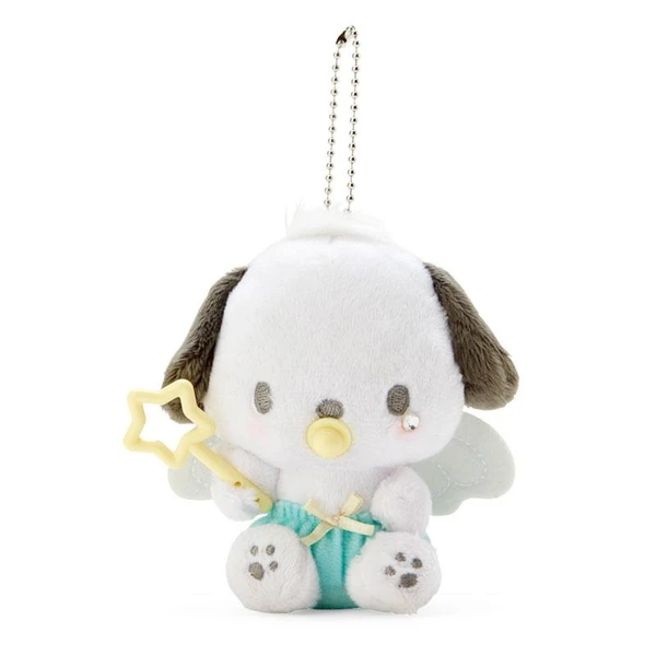 Pochacco Plush Mascot Holder Keychain Baby Angel Sanrio Japan