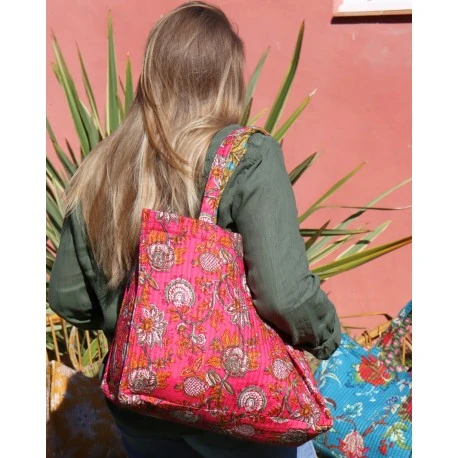 Kit couture - Sac cabas + trousse tissu indien