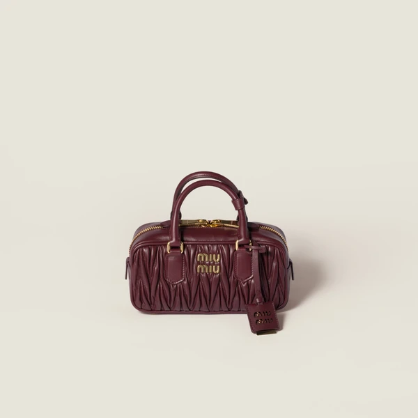 Sac Arcadie en cuir nappa matelassé