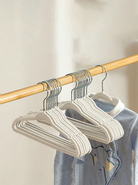 40 PCS/30 PCS/20 PCS/10 PCS Cintres antidérapants pour enfants, étagère floconneuse pour enfants, sèche-linge magique pour enfants