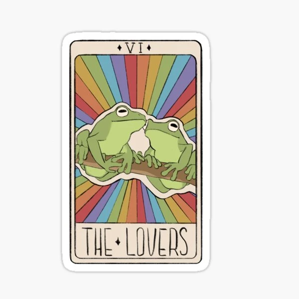 Carte de tarot de la grenouille | Sticker