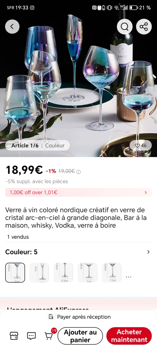 Verre à vin coloré nordique créatif en verre de cristal arc-en-ciel à grande diagonale, Bar à la maison, whisky, Vodka, verre à boire - AliExpress 15