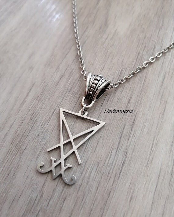 collier, pendentif, sigil, lucifer, satan, satanique, goth, gothique, occulte